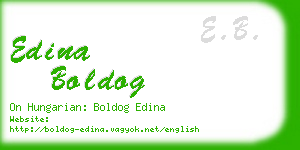 edina boldog business card